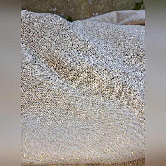 Bee & Willow Solid Hemstitch Tablecloth Vanilla Ice Gold NWT - Picture 12 of 14